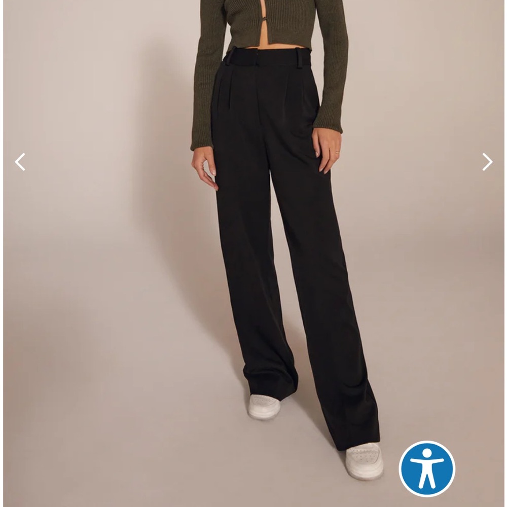 Favorite Daughter Black Wide-Leg Pants
